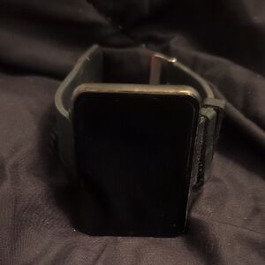 Black Smartwatch with Silicone Band